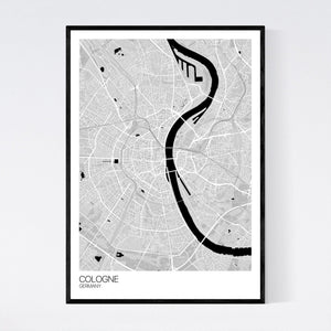 Cologne City Map Print