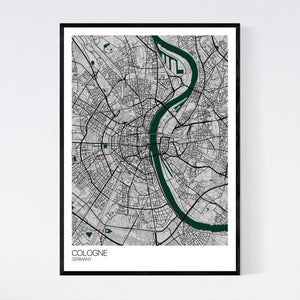 Map of Cologne, Germany