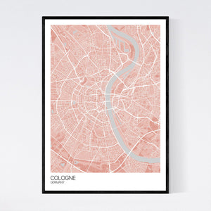 Cologne City Map Print