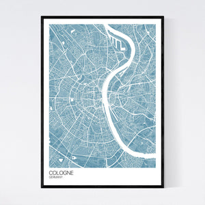 Cologne City Map Print
