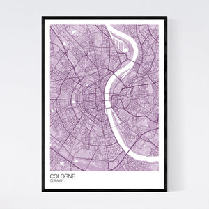 Cologne City Map Print