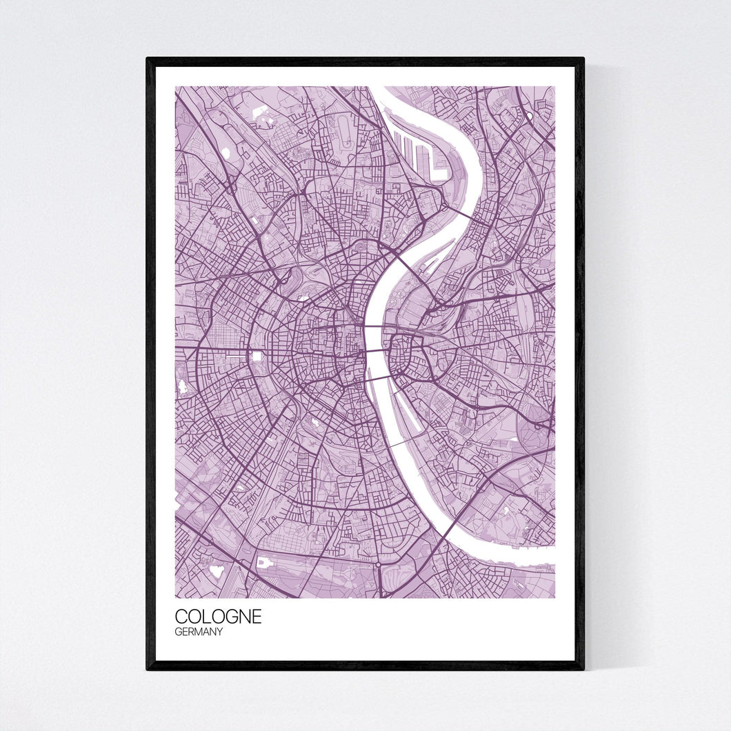 Cologne City Map Print
