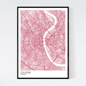 Cologne City Map Print