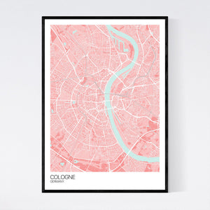Cologne City Map Print
