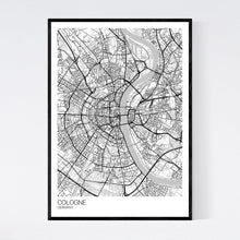 Load image into Gallery viewer, Cologne City Map Print