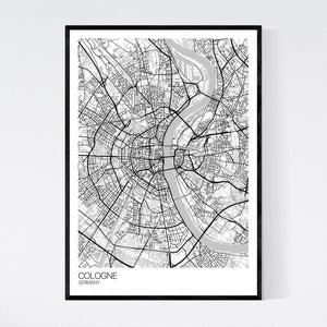 Cologne City Map Print