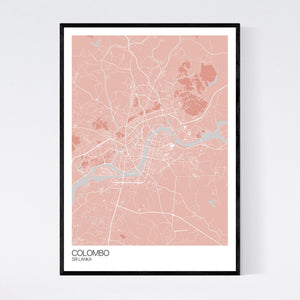 Map of Colombo, Sri Lanka