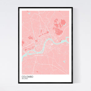 Colombo City Map Print