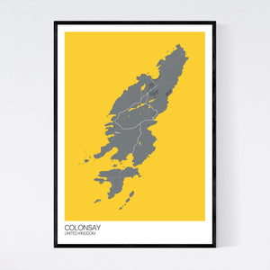 Colonsay Island Map Print