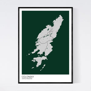 Colonsay Island Map Print