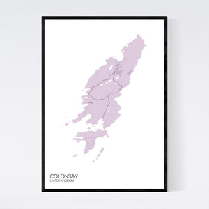 Colonsay Island Map Print