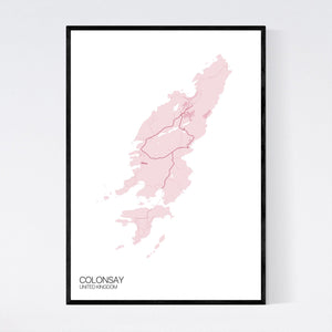Colonsay Island Map Print