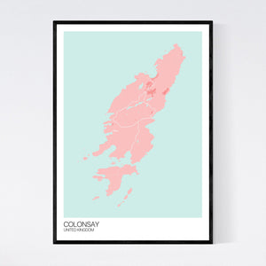 Colonsay Island Map Print