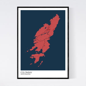 Colonsay Island Map Print