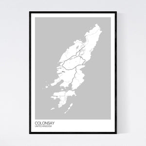 Colonsay Island Map Print