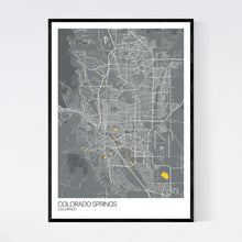 Load image into Gallery viewer, Colorado Springs City Map Print