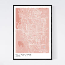 Load image into Gallery viewer, Colorado Springs City Map Print