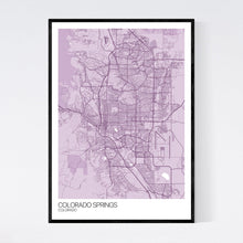 Load image into Gallery viewer, Colorado Springs City Map Print