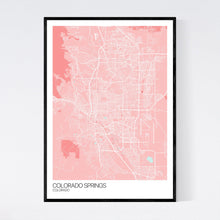 Load image into Gallery viewer, Colorado Springs City Map Print
