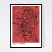 Load image into Gallery viewer, Colorado Springs City Map Print
