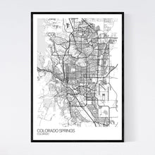 Load image into Gallery viewer, Colorado Springs City Map Print