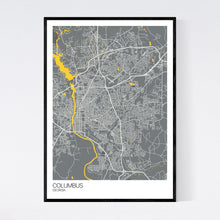 Load image into Gallery viewer, Columbus City Map Print