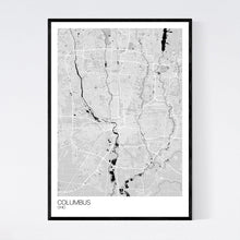 Load image into Gallery viewer, Columbus City Map Print