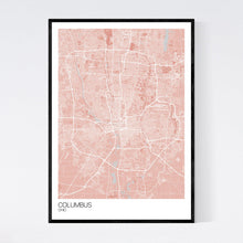 Load image into Gallery viewer, Columbus City Map Print
