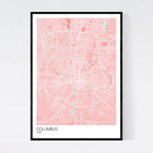 Load image into Gallery viewer, Columbus City Map Print