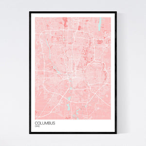 Columbus City Map Print