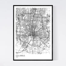 Load image into Gallery viewer, Columbus City Map Print