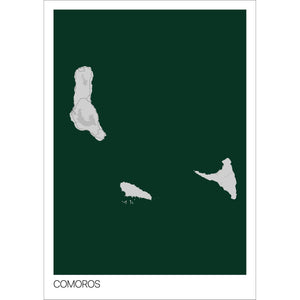 Map of Comoros, 