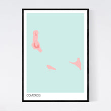 Load image into Gallery viewer, Comoros Country Map Print