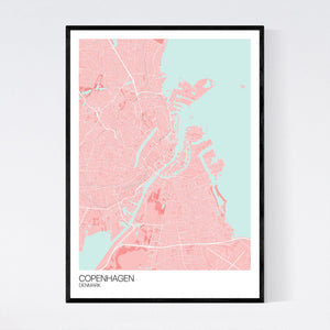 Copenhagen City Map Print