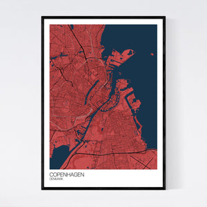 Copenhagen City Map Print