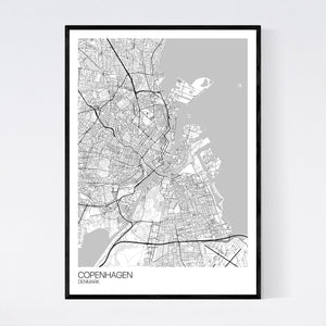 Copenhagen City Map Print