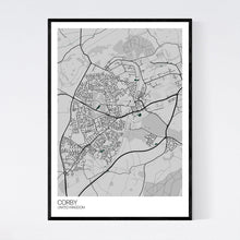 Load image into Gallery viewer, Corby City Map Print