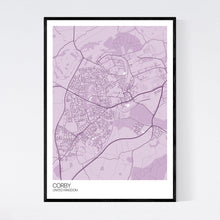 Load image into Gallery viewer, Corby City Map Print