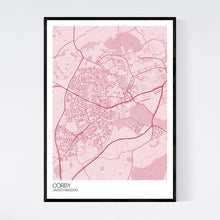 Load image into Gallery viewer, Corby City Map Print