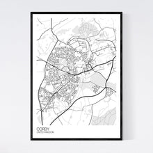 Load image into Gallery viewer, Corby City Map Print