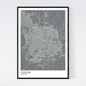 Córdoba City Map Print