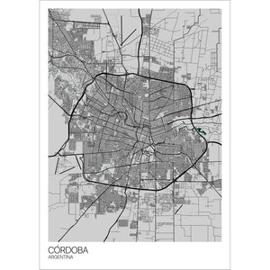Map of Córdoba, Argentina