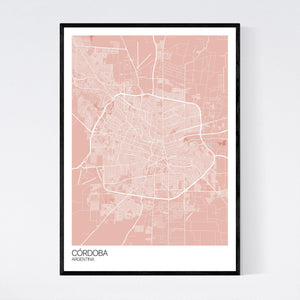 Córdoba City Map Print