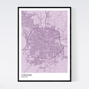 Córdoba City Map Print