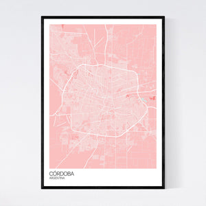 Córdoba City Map Print