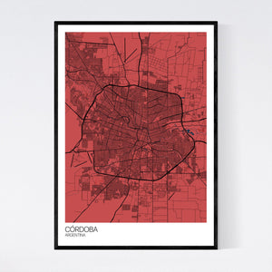 Córdoba City Map Print