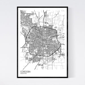 Córdoba City Map Print