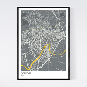 Córdoba City Map Print