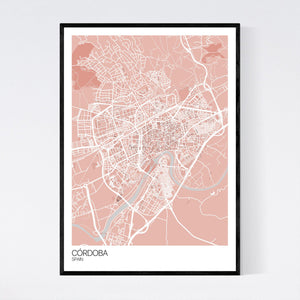 Córdoba City Map Print