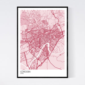 Córdoba City Map Print
